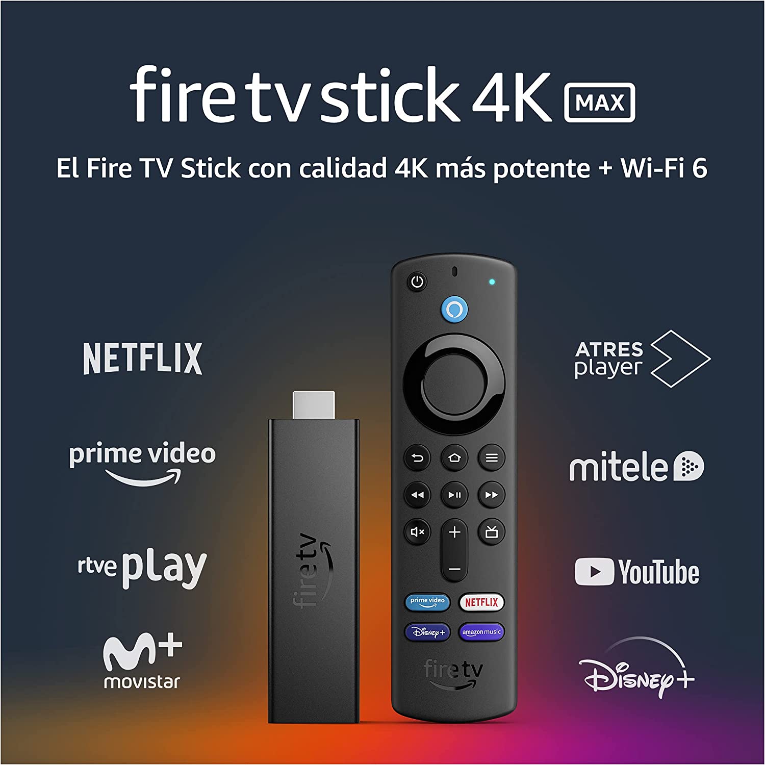 Amazon Fire TV Stick 4K Max – Wi-Fi 6 Streaming Device With Alexa Voice Remote (Refurbished, 12-Month Warranty)