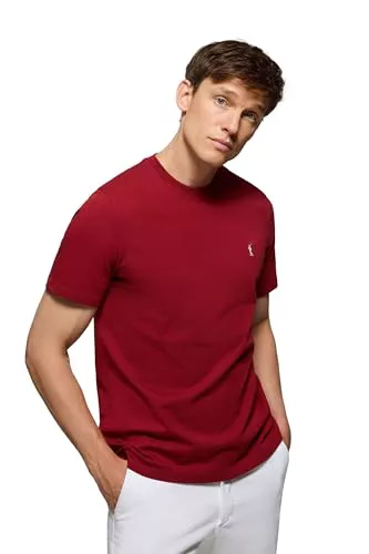 Polo Club Camiseta básica Granate de algodón con Logo Rigby Go para Hombre
