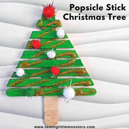Popsicle Stick Christmas Tree Craft 1