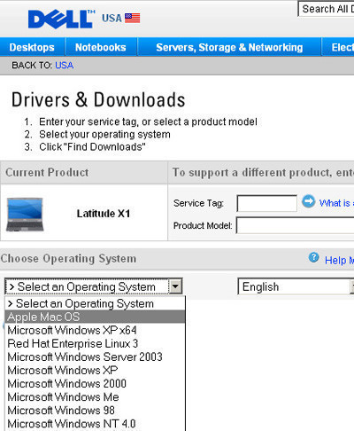 Dell publica en su web unos "supuestos drivers" para usar Mac OS en sus portátiles