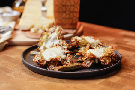 Alcachofas a la judía con salsa de Grana padano receta entrante navidad