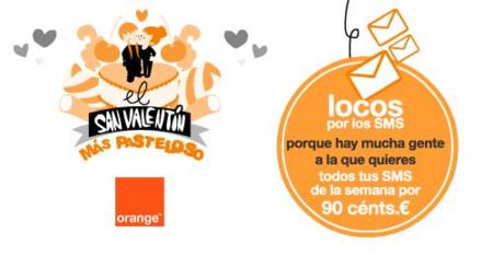 SMS gratis a Orange esta semana para celebrar San Valentín