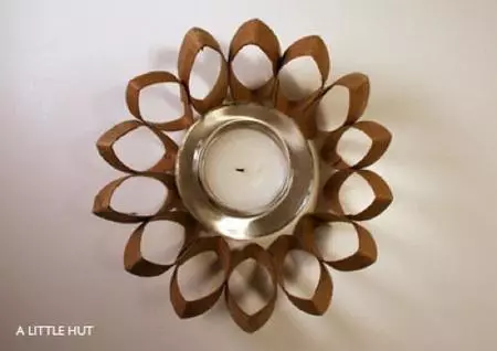 Recicladecoración: cartones de papel higiénico para decorar tus velas