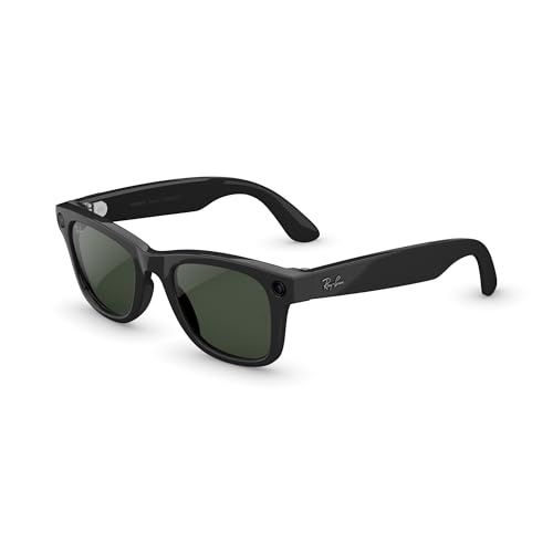 Ray-Ban Meta (Gen 2) Wayfarer Gafas IA para Hombre, Mujer — Cámara 12 MP, Video 3K Ultra HD, Meta AI — 2X Duración de Batería — Montura Negra Brillante, Lente Transitions® Graphite Green