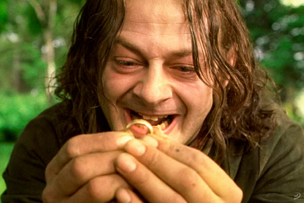 Andy Serkis en el rodaje de La caza de Gollum