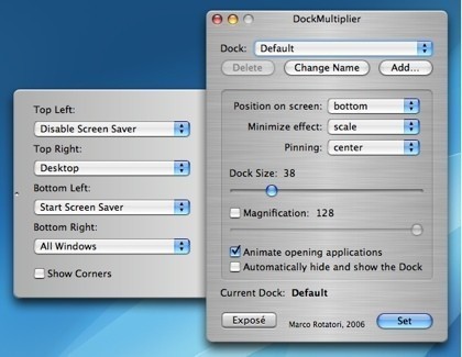 Dock Multiplier: Usando distintos docks personalizados
