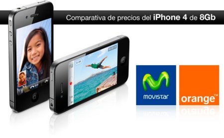 Comparativa de precios del nuevo iPhone 4 de 8Gb con Movistar y Orange, perfecto para indecisos
