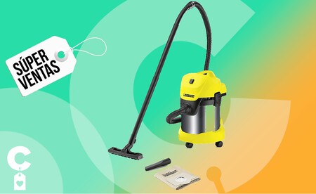 La aspiradora aspiradora Kärcher WD 3 de 1000W y que aspira en seco y en húmedo está rebajada a 76,33 euros en Amazon