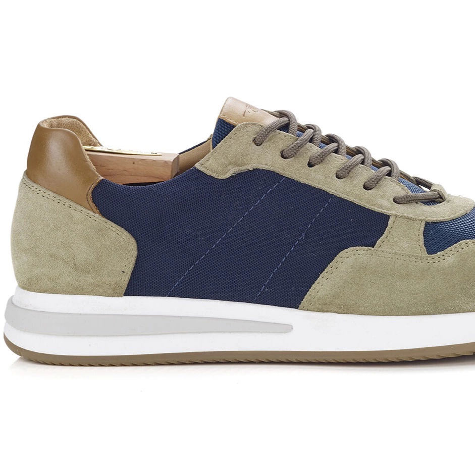 Zapatillas de hombre Marino & ante Caqui - NIRRANDA II
