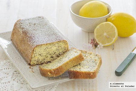 Cake de yogur, limón y semillas de amapola. Receta