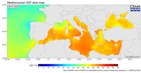 Temperatura De Las Aguas Mediterraneo