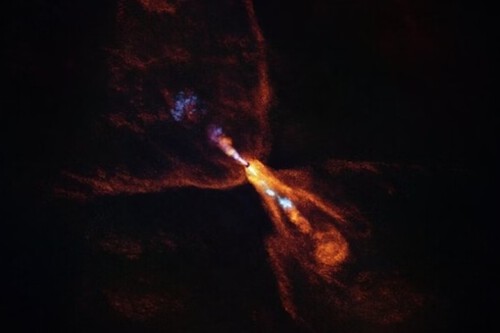 HOPS-315, estrela bebê onde astrônomos observaram evidências dos estágios iniciais da formação planetária