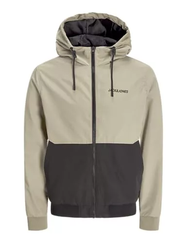 JACK & JONES Jjerush Hood Bomber Noos, Chaqueta bomber Hombre, Coriandro, L