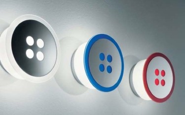 Lámparas con forma de botón 