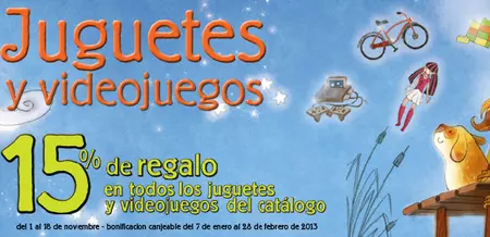 El Corte Inglés te reembolsa un 15% de lo que gastes en juguetes y videojuegos 