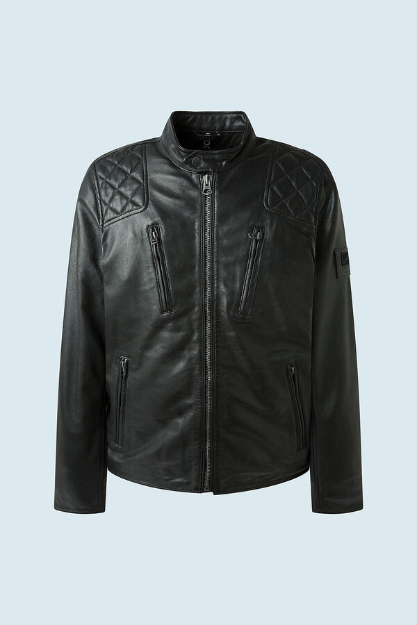 Cazadora biker de cuero