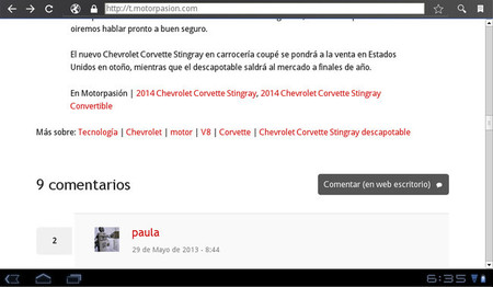 Motorpasión para tabletas e iPad