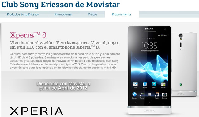 Xperia S con Movistar