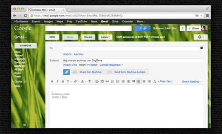 Attachments.me ya permite subir adjuntos a SkyDrive desde Gmail