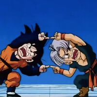 No es canon, pero esta rocambolesca fusión de Goten y Trunks de Dragon Ball es uno de mis momentos favoritos