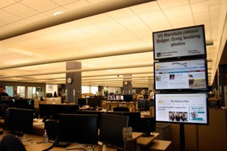 Twitter se cuela en la redacción del periódico Boston Globe... literalmente