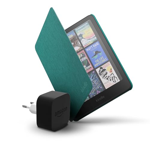 Amazon Kindle Colorsoft 16 GB + Funda verde jade de tela + Adaptador de 9 W