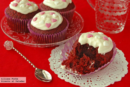Receta de Red Velvet Cupcakes para San Valentín