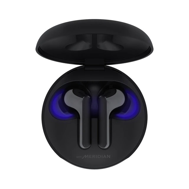Auriculares de botón LG Tone Free HBS-FN6-B True Wireless, sonido Meridian, negros