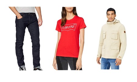 Chollos en tallas sueltas de pantalones, abrigos y chaquetas de marcas como Levi's, Pepe Jeans o Hikaro en Amazon