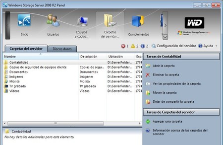 Carpetas en el servidor