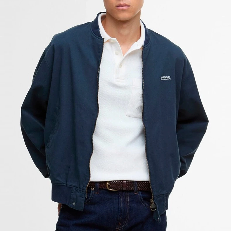 Barbour International Chaqueta de hombre con cierre cremallera y bolsillos
