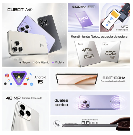 Cubot A40 Especificaciones