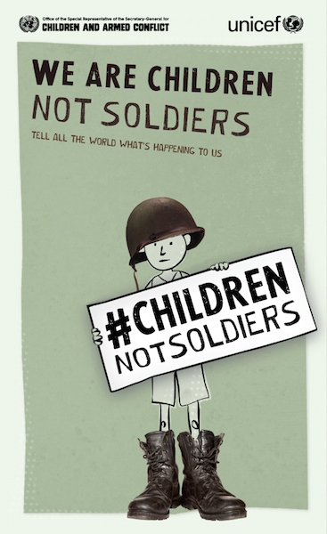 "We are Children not Soldiers": campaña para acabar con el reclutamiento y uso de niños en conflictos armados