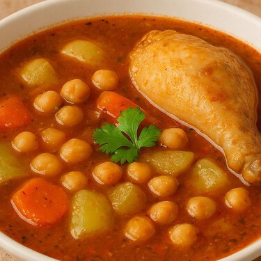 Caldo tlalpeño con pollo, garbanzos y verduras: receta casera, fácil y rendidora para 5 personas