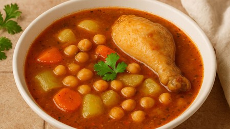 Caldo tlalpeño con pollo, garbanzos y verduras: receta casera, fácil y rendidora para 5 personas