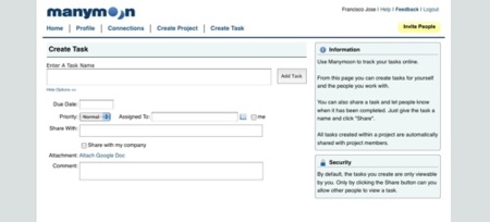 Manymoon, sencillo gestor de proyectos y tareas
