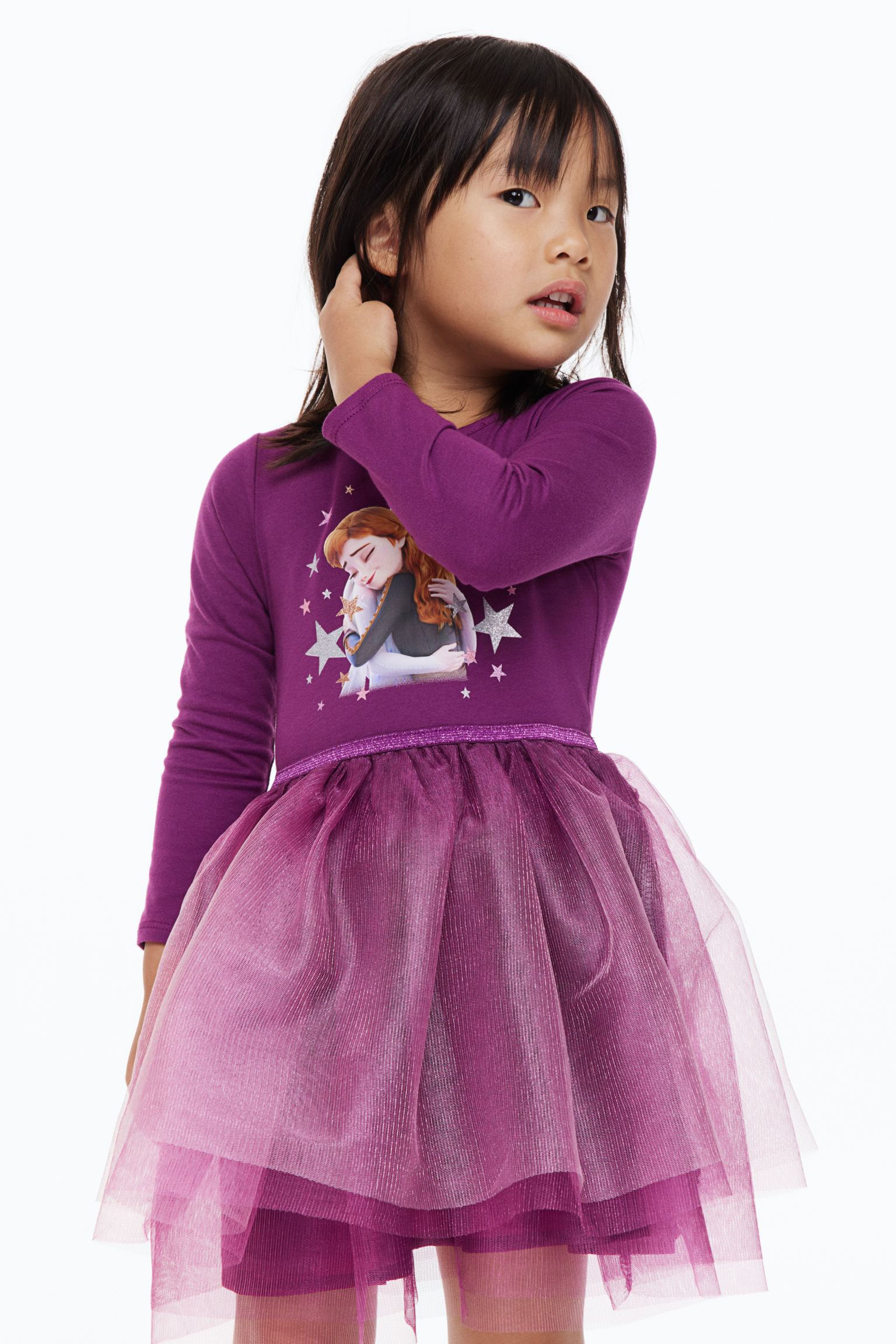 Vestido de tul con estampado