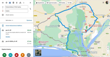 Error Google Maps Huelva