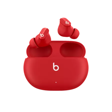 Auriculares True Wireless - Beats Studio Buds, De botón, Bluetooth, Cancelación ruido, Hasta 8 horas , Rojo