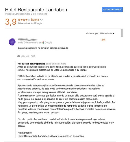 La Ironica Respuesta De Un Hotel A La Resena De Un Usuario 22es Usted Un Adelantado A Su Tiempo 22