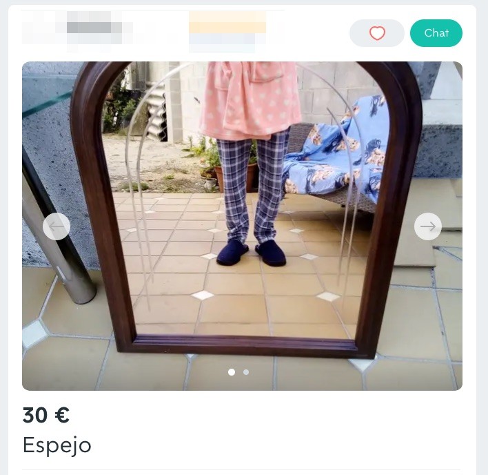 El arte de vender espejos en Wallapop: belleza, contorsionismo e