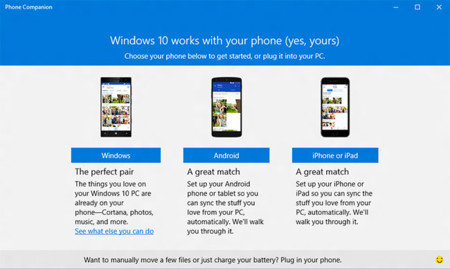 Phone Companion es la propuesta de Microsoft para que tu teléfono y Windows 10 se lleven muy bien