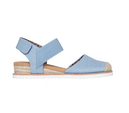 Sandalias Skechers Comodas Cuna Alpargata Verano Bonitas Azul Elegantes Estilosas