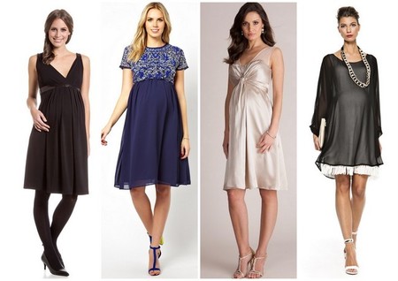 vestidos cortos bodas tarde embarazada