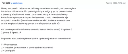 Primeras Propuestas