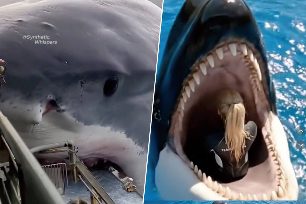 Internet busca sin cesar vídeos de gente atacada por tiburones y orcas. La clave está en el morbo... creado por IA