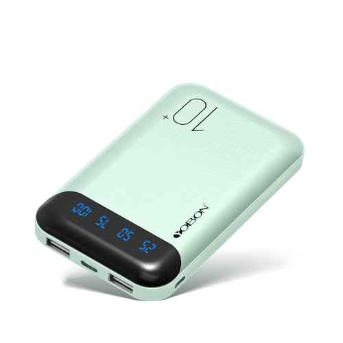 Power Bank 10000mAh Cargador Portátil Batería Externa con 2 Salidas USB 2.4 A y Entrada USB C 
