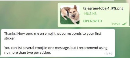 Telegram Stickers Subir Archivo