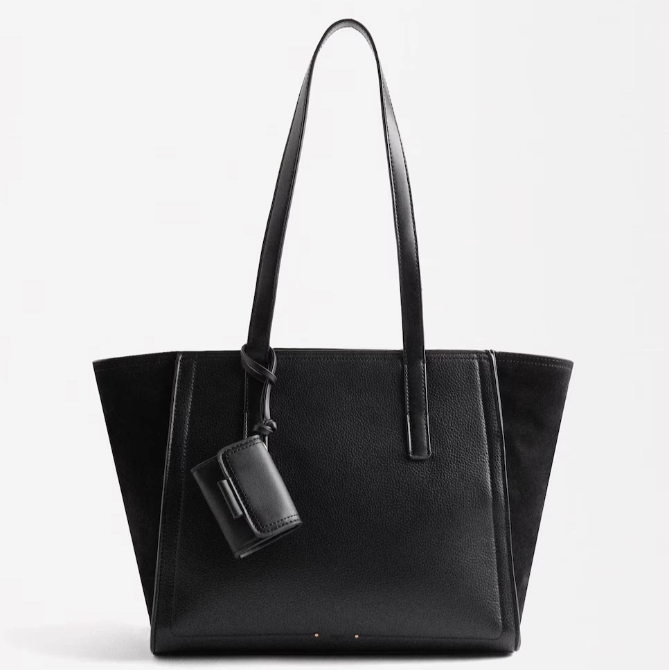 Bolso de hombro estilo shopper con cierre de cremallera y monedero extraíble Parfois