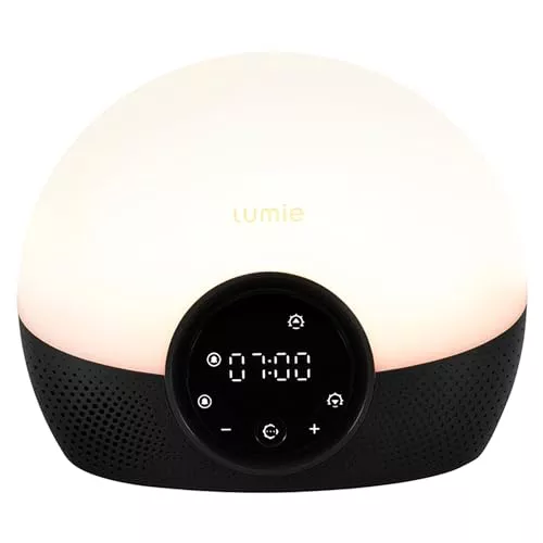 Lumie Bodyclock Glow 150 - Despertador con Luz, Simulación de Amanecer y Atardecer Graduales, Luz Regulable, 9 Sonidos
